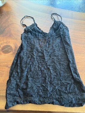 In Bloom Black Lace Camisole with Spaghetti Straps
